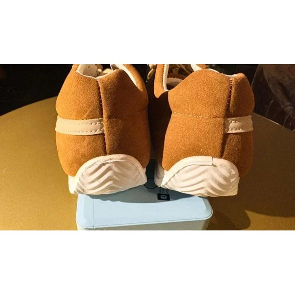 New Brown Faux Suede Sneakers Sz 9